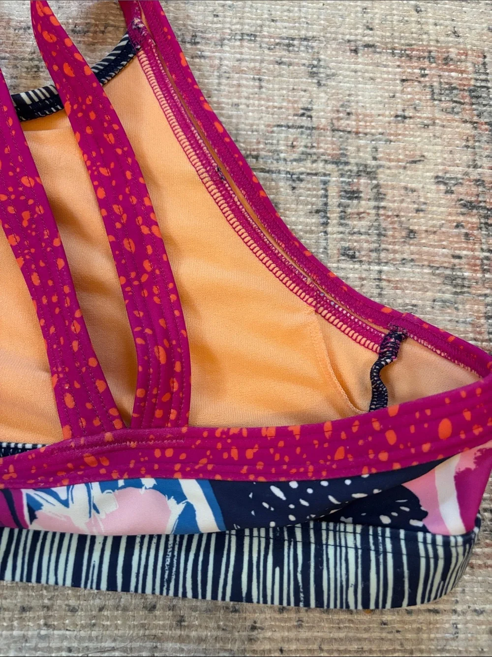 Athleta Girl Paradise Splash Bikini Top Size Large/ 12